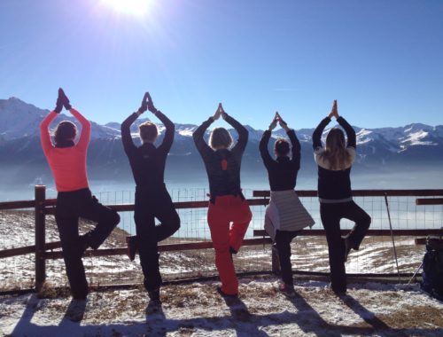 yoga sur neige