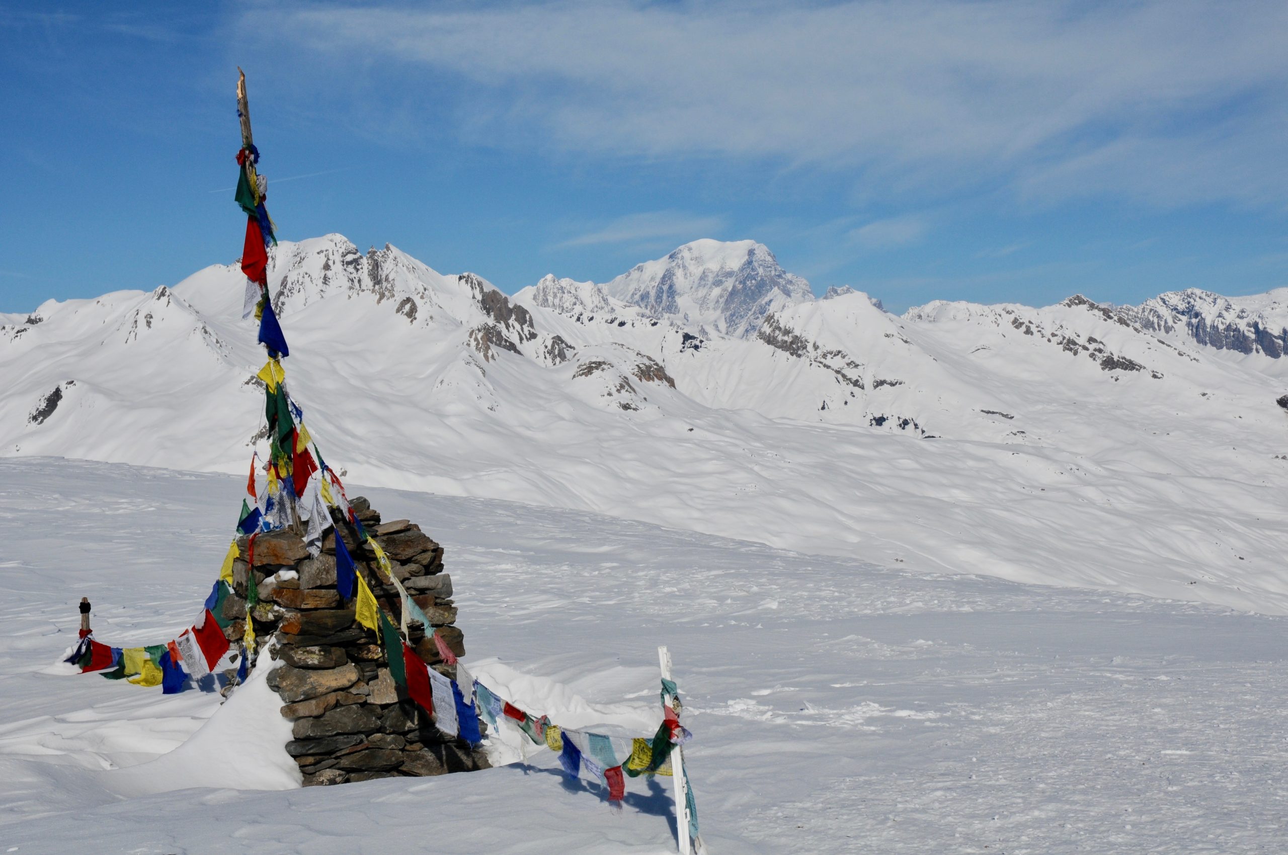 sommet du dôme de Vaugel face au Mont-blanc
